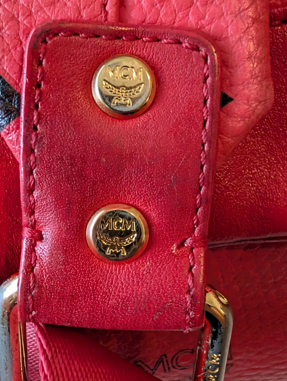 MCM Visetos Studs Stark Backpack In Good Pre-owned Condition COA - Picture 15 of 16